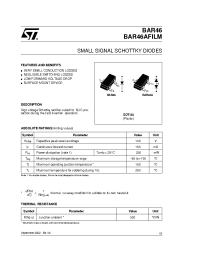 Datasheet BAR46FILM manufacturer STMicroelectronics