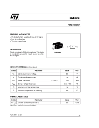 Datasheet BAR63J manufacturer STMicroelectronics