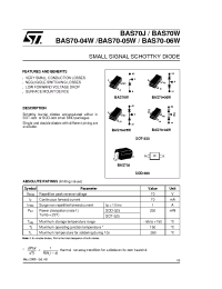 Datasheet BAS70-04W manufacturer STMicroelectronics