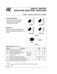 Datasheet BAS70-04WFILM manufacturer STMicroelectronics