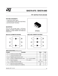Datasheet BAS70-07SFILM manufacturer STMicroelectronics