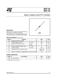 Datasheet BAT43 manufacturer STMicroelectronics