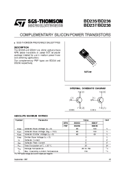 Datasheet BD235 manufacturer STMicroelectronics
