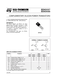 Datasheet BD433 manufacturer STMicroelectronics