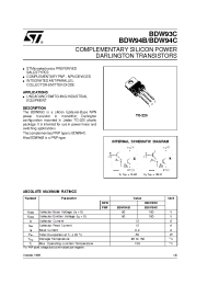 Datasheet BDW93C manufacturer STMicroelectronics