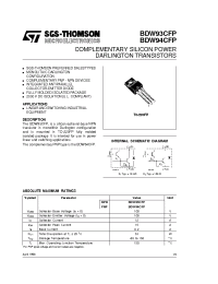 Datasheet BDW93CFP manufacturer STMicroelectronics