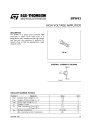 Datasheet BFW43 manufacturer STMicroelectronics