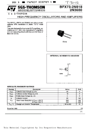 Datasheet BFX73-2N918 manufacturer STMicroelectronics
