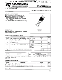 Datasheet BTA08A-600A manufacturer STMicroelectronics