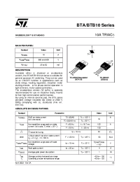 Datasheet BTA10-800BW manufacturer STMicroelectronics