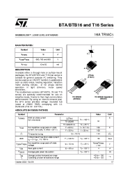 Datasheet BTA16-600BW manufacturer STMicroelectronics