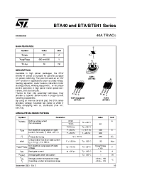 Datasheet BTA40-400B manufacturer STMicroelectronics