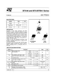 Datasheet BTA41-600 manufacturer STMicroelectronics