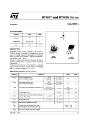 Datasheet BTW67 manufacturer STMicroelectronics