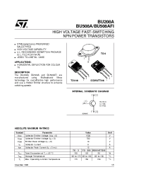 Datasheet BU208A manufacturer STMicroelectronics