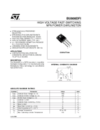 Datasheet BU808DFI manufacturer STMicroelectronics