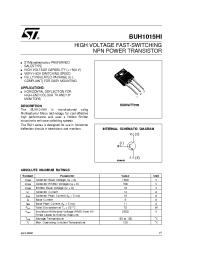 Datasheet BUH1015T manufacturer STMicroelectronics