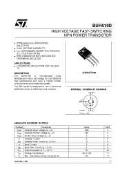 Datasheet BUH515D manufacturer STMicroelectronics