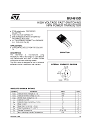 Datasheet BUH615D manufacturer STMicroelectronics