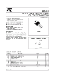 Datasheet BUL654 manufacturer STMicroelectronics