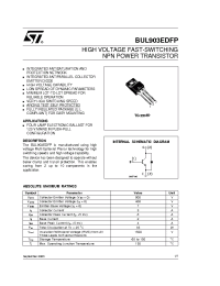 Datasheet BUL903EDFP manufacturer STMicroelectronics
