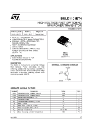 Datasheet BULD1101E manufacturer STMicroelectronics