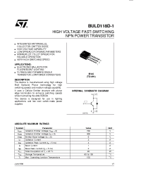 Datasheet BULD118 manufacturer STMicroelectronics