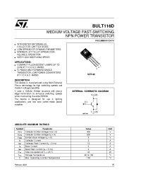 Datasheet BULT116D manufacturer STMicroelectronics