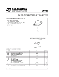 Datasheet BUV42CFI manufacturer STMicroelectronics