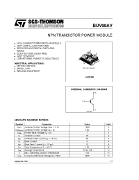 Datasheet BUV98AV manufacturer STMicroelectronics
