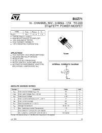 Datasheet BUZ71FI manufacturer STMicroelectronics