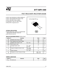 Datasheet BYT08PI-1000RG manufacturer STMicroelectronics