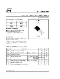 Datasheet BYT230Y-400 manufacturer STMicroelectronics