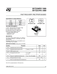 Datasheet BYT231PIV-1000 manufacturer STMicroelectronics
