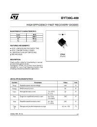 Datasheet BYT30G-400 manufacturer STMicroelectronics