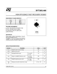 Datasheet BYT30G-400-TR manufacturer STMicroelectronics