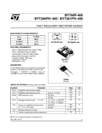 Datasheet BYT60P-400 manufacturer STMicroelectronics