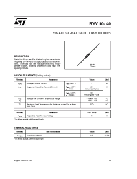 Datasheet BYV10-40 manufacturer STMicroelectronics