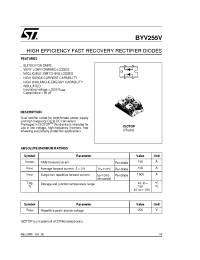 Datasheet BYV255V-200 manufacturer STMicroelectronics