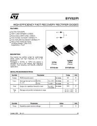 Datasheet BYV52-50 manufacturer STMicroelectronics