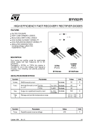 Datasheet BYV52PI manufacturer STMicroelectronics