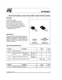 Datasheet BYW29 manufacturer STMicroelectronics