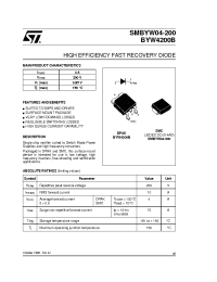 Datasheet BYW4200B manufacturer STMicroelectronics