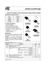 Datasheet BYW51200 manufacturer STMicroelectronics