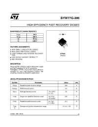 Datasheet BYW77G manufacturer STMicroelectronics