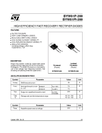 Datasheet BYW81PI manufacturer STMicroelectronics
