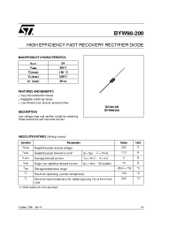Datasheet BYW98-150 manufacturer STMicroelectronics