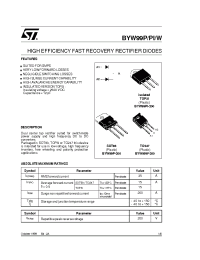Datasheet BYW99P manufacturer STMicroelectronics