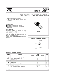 Datasheet D45H11 manufacturer STMicroelectronics