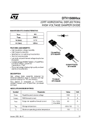 Datasheet DTV1500HD manufacturer STMicroelectronics